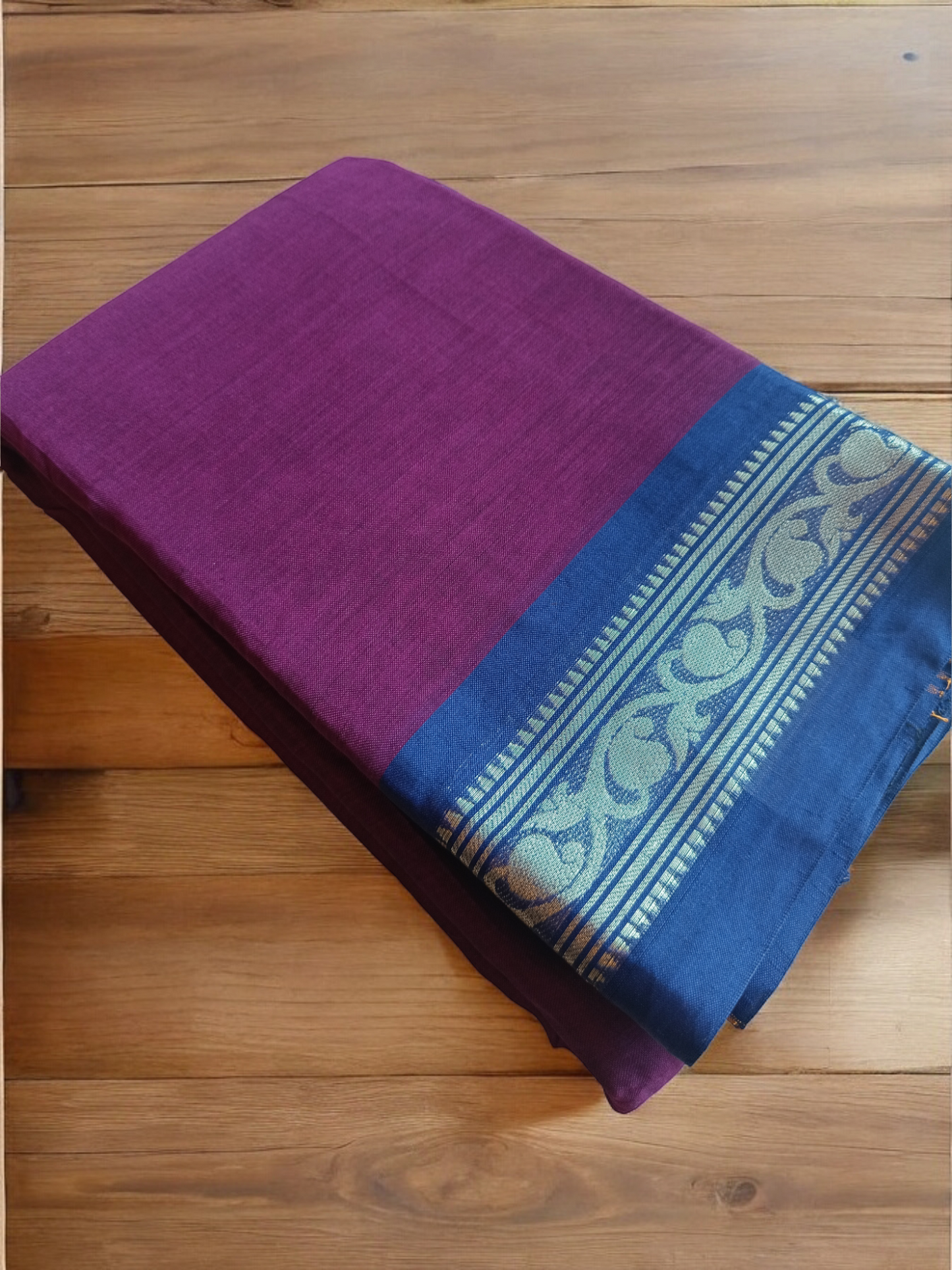 Purple Mangalgiri Saree