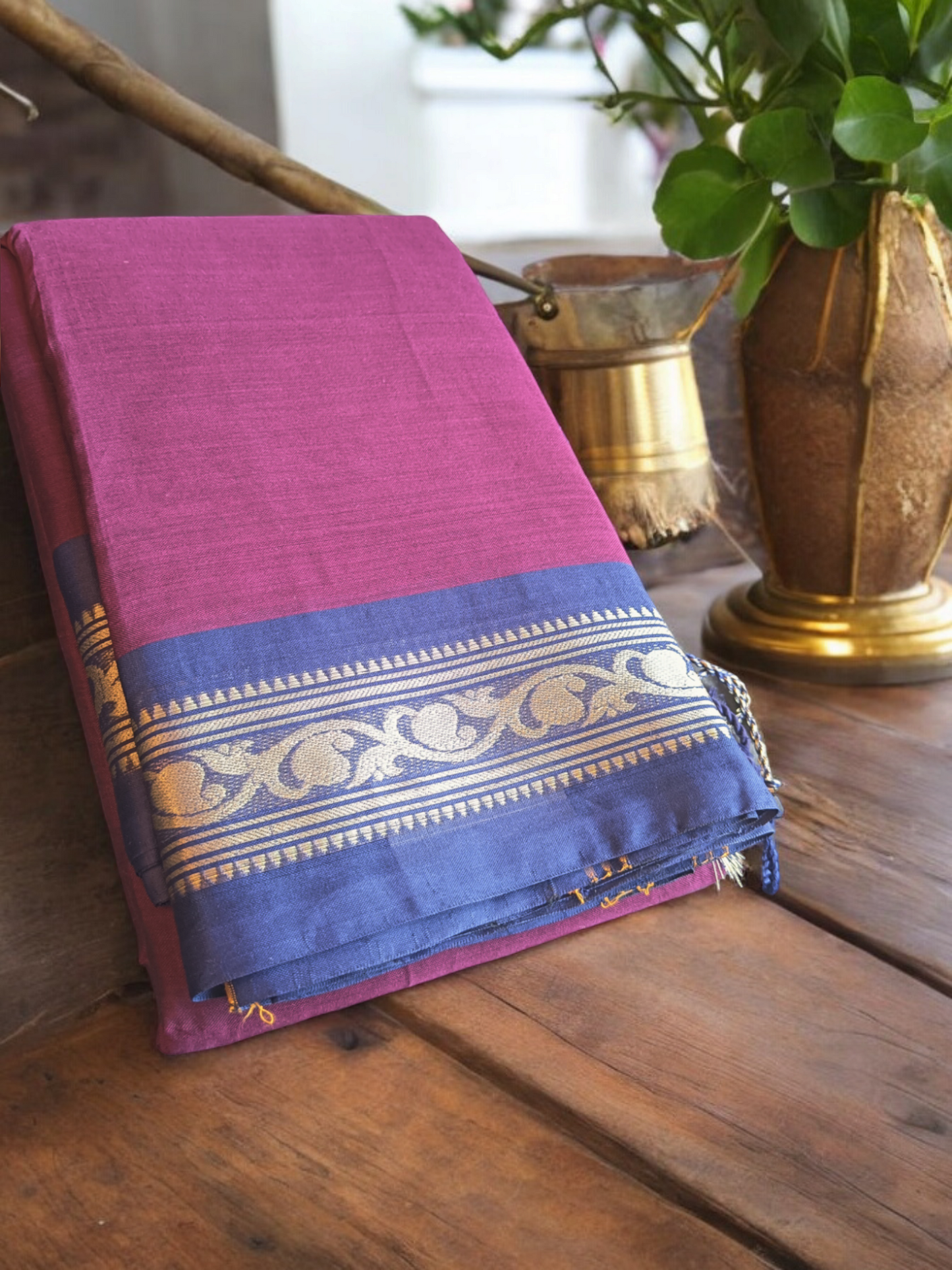 Purple Mangalgiri Saree